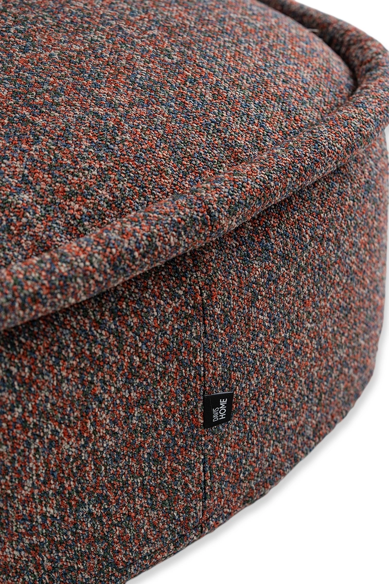 Pufa niebiesko-czerwona HALO – pufa do salonu i sypialni | Davis Home