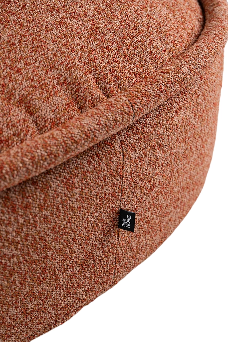 Pufa czerwono-szara HALO – pufa do salonu i sypialni | Davis Home