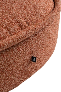 Pufa czerwono-szara HALO – pufa do salonu i sypialni | Davis Home