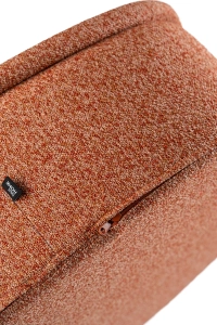 Pufa czerwono-szara HALO – pufa do salonu i sypialni | Davis Home