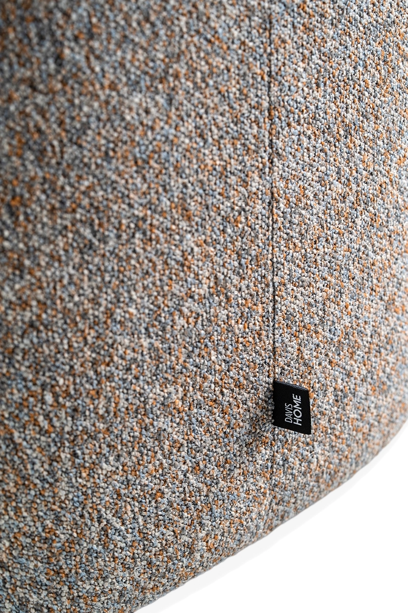 Pufa niebiesko-beżowa HALO – pufa do salonu i sypialni | Davis Home