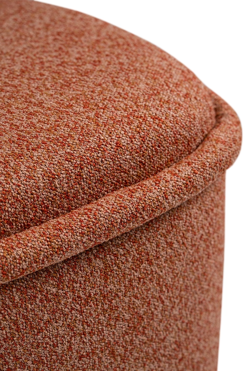 Pufa czerwono-szara HALO – pufa do salonu i sypialni | Davis Home