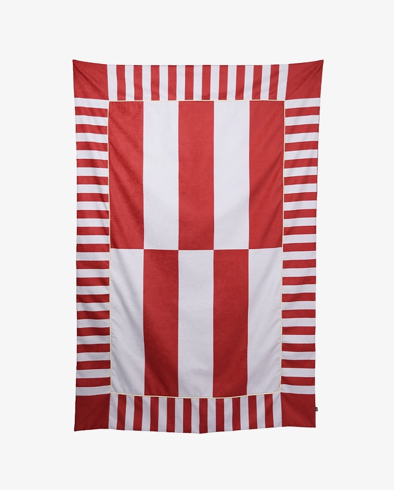 Narzuta czerwono-niebieska ETTORE 140x200 – nowoczesna narzuta na łóżko