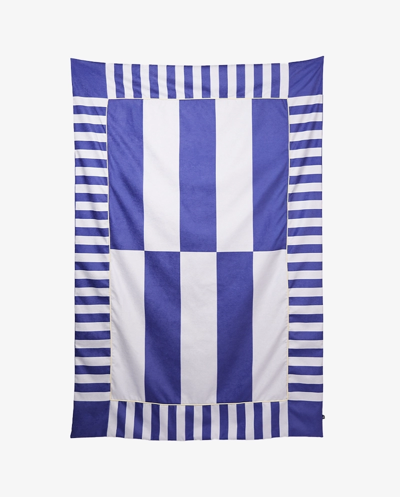 Narzuta granatowo-niebieska ETTORE 140x200 – nowoczesna narzuta na łóżko