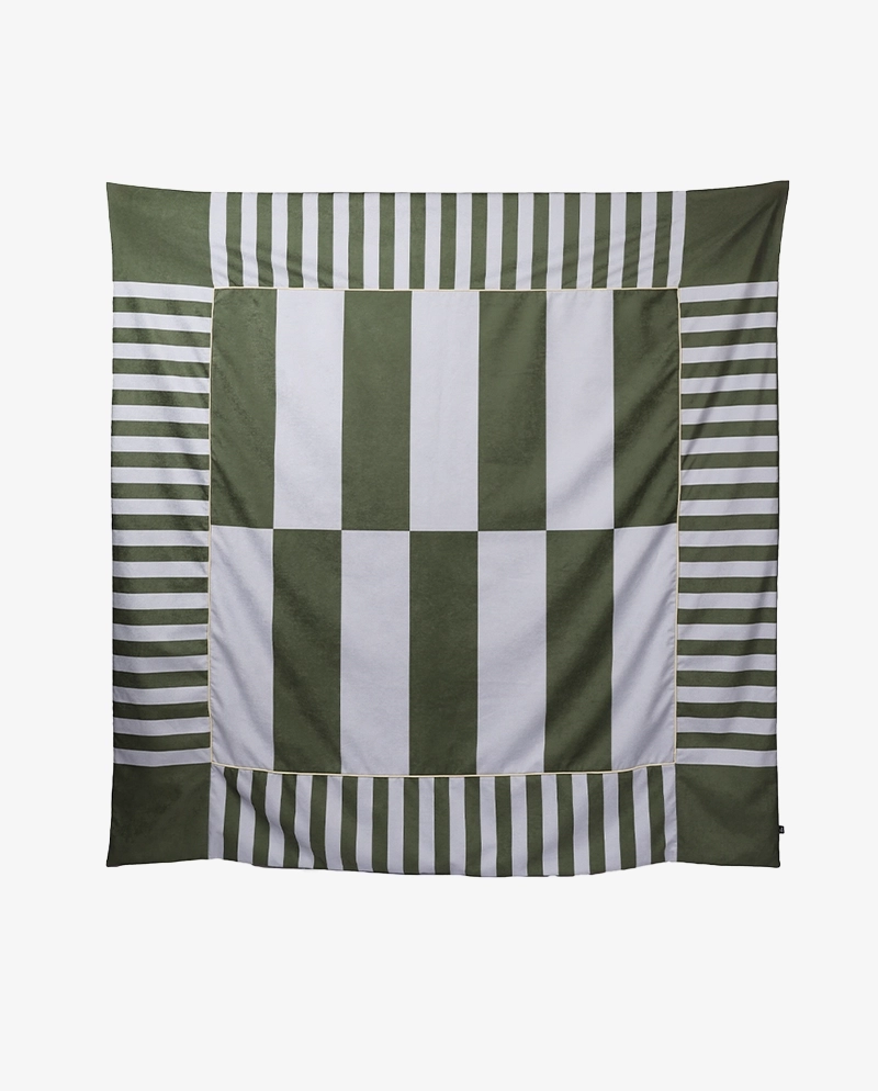 Narzuta zielono-niebieska ETTORE 200x200 – nowoczesna narzuta na łóżko