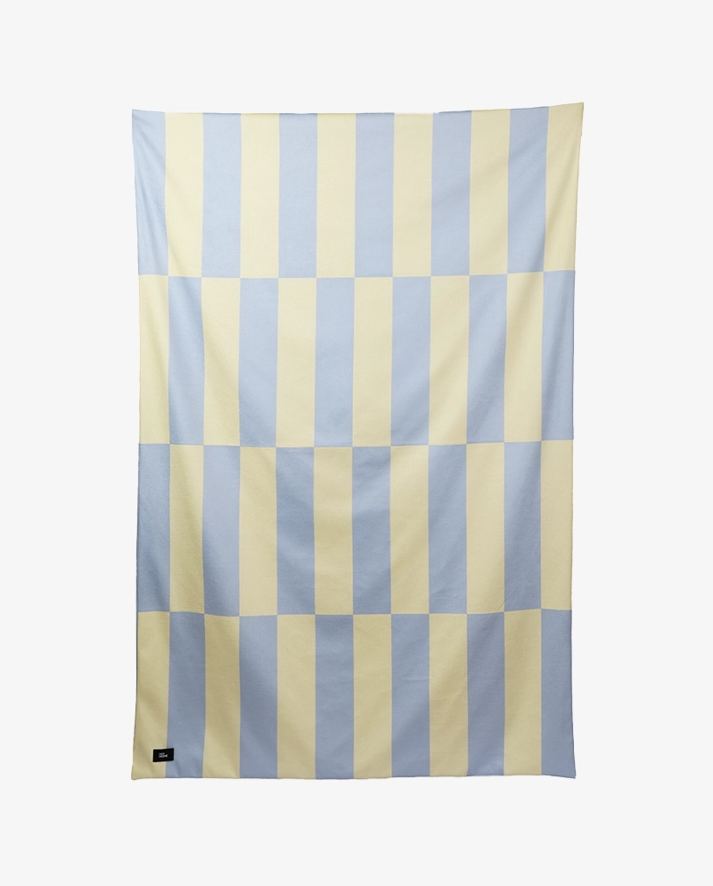 Narzuta niebiesko-żółta ETTORE 140x200 – nowoczesna narzuta na łóżko