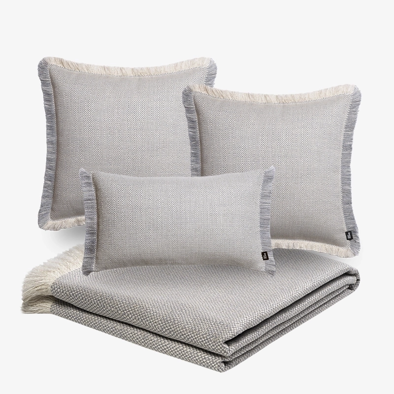 Niebieski zestaw narzuta + 3 poduszki PERU Niebieski zestaw narzuta + 3 poduszki PERU