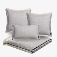 Niebieski zestaw narzuta + 3 poduszki PERU