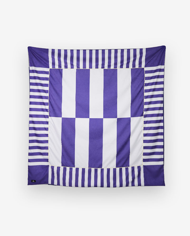 Narzuta granatowo-niebieska ETTORE 200x200 – nowoczesna narzuta na łóżko