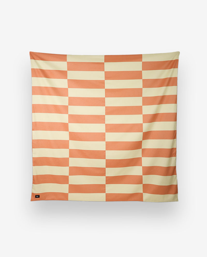 Narzuta pomarańczowo-żółta ETTORE 200x200 – nowoczesna narzuta na łóżko