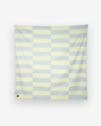 Narzuta niebiesko-żółta ETTORE 200x200 – nowoczesna narzuta na łóżko