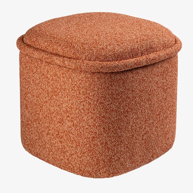 Pufa czerwono-szara HALO – pufa do salonu i sypialni | Davis Home