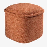 Pufa czerwono-szara HALO – pufa do salonu i sypialni | Davis Home