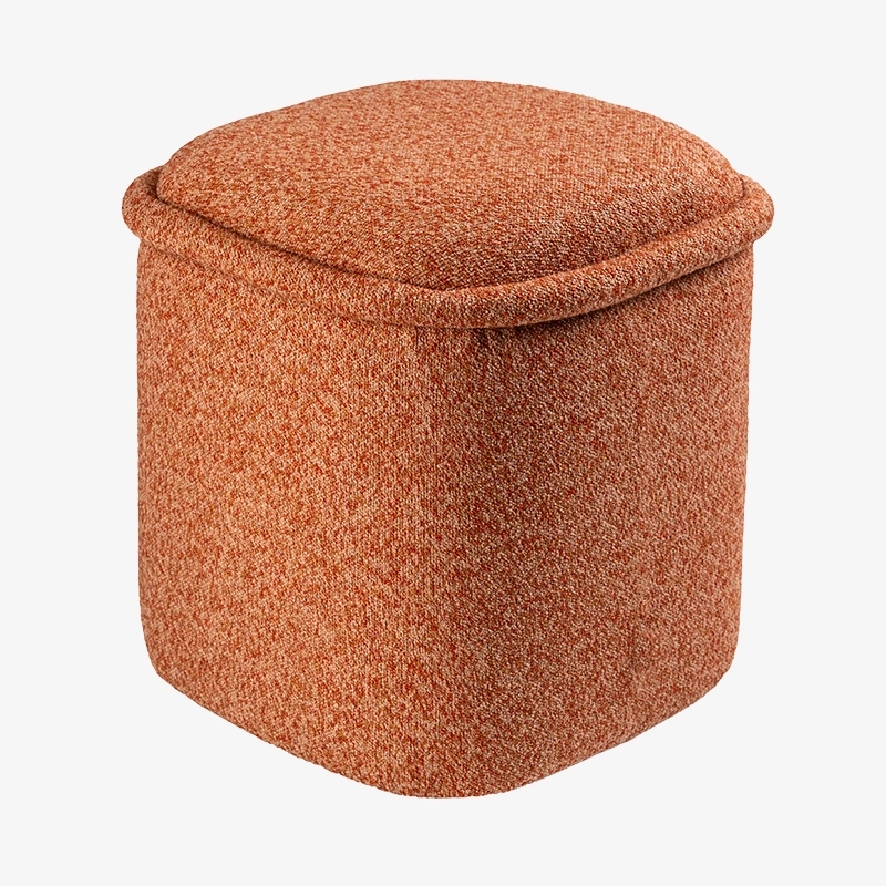 Pufa czerwono-szara HALO – pufa do salonu i sypialni | Davis Home