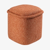 Pufa czerwono-szara HALO – pufa do salonu i sypialni | Davis Home