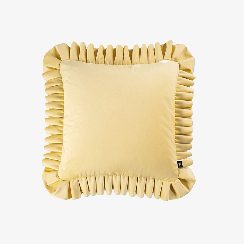 Poduszka dekoracyjna 45x45 żółta VALENCIA – Davis Home