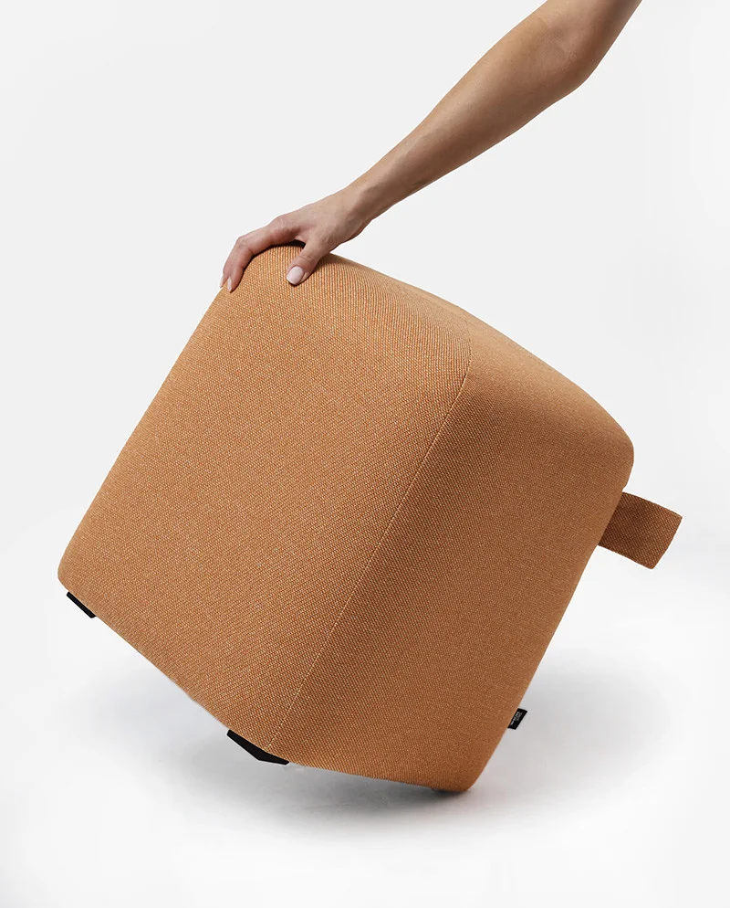 Pufa CALMA pomarańczowa – energia, kreatywność, ciepło