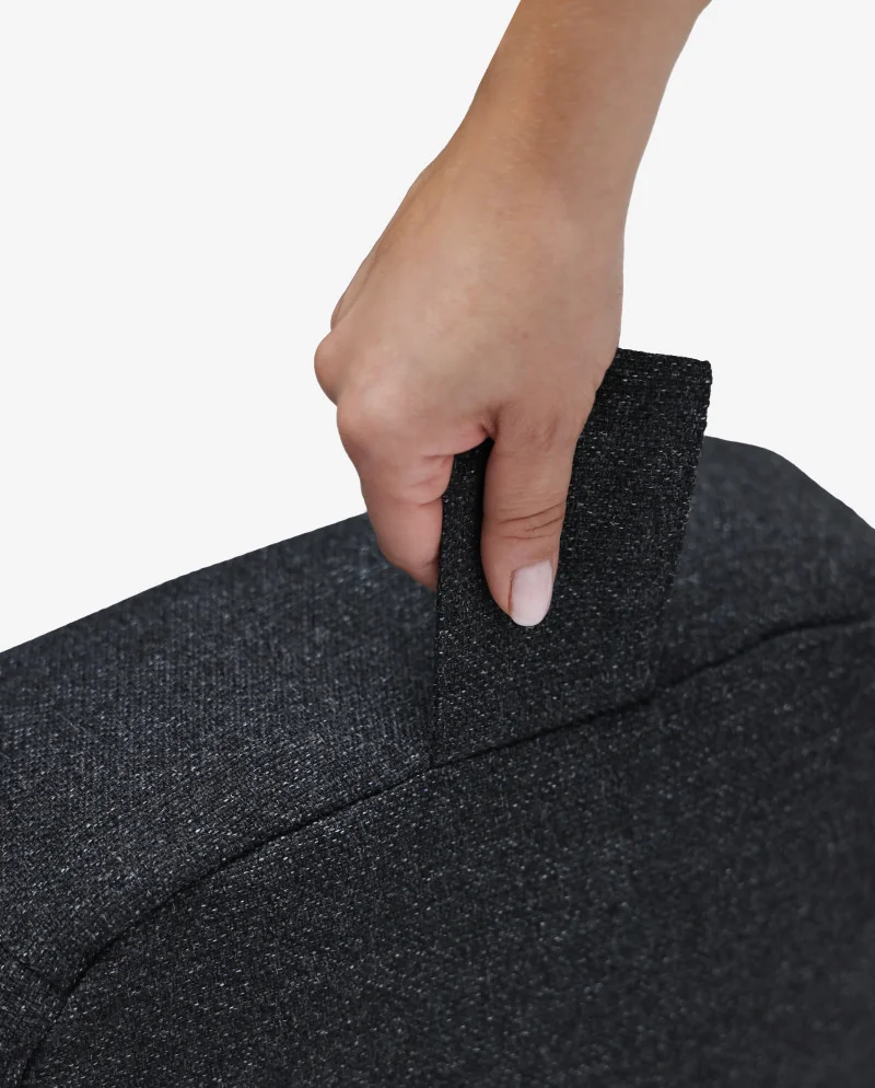 Poduszka do medytacji CALMA ciemno szara – stabilność, elegancja, łuska gryczana