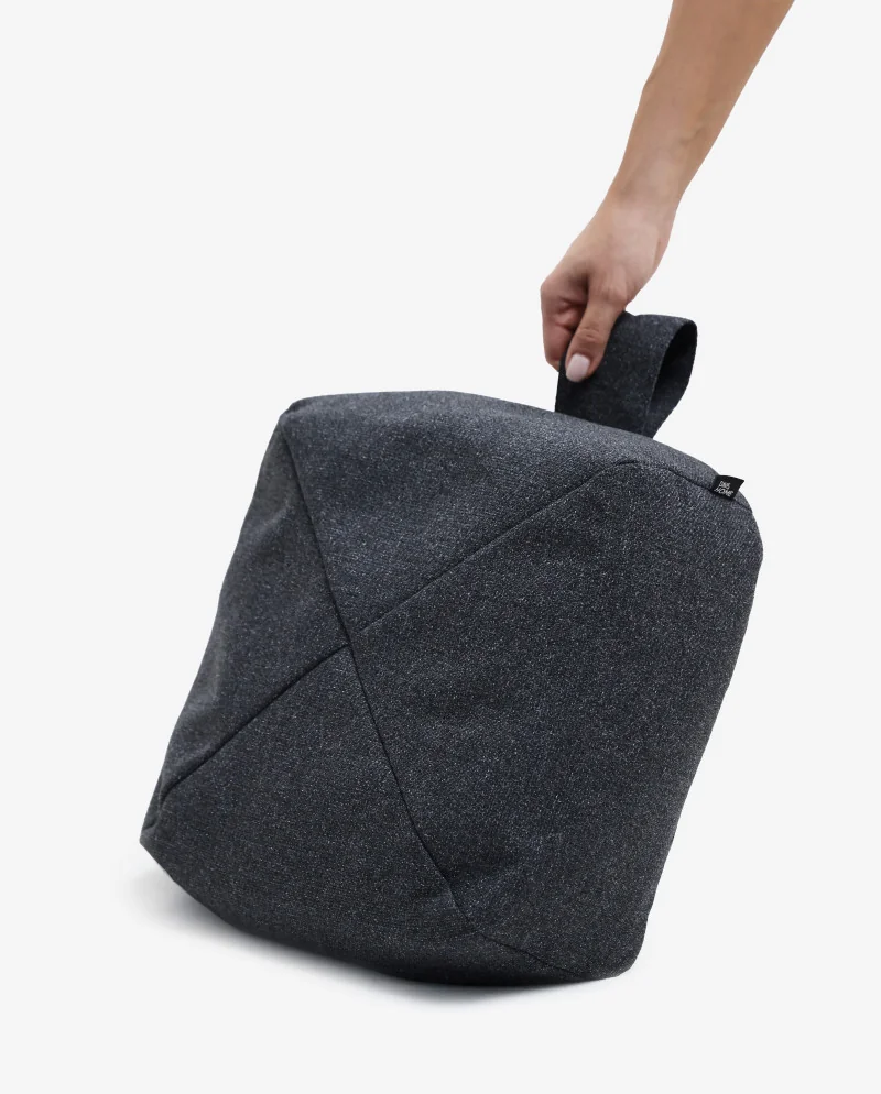 Poduszka do medytacji CALMA ciemno szara – stabilność, elegancja, łuska gryczana