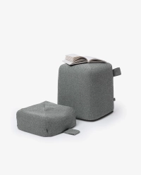 Poduszka do medytacji CALMA biało-czarna – harmonia, ergonomia, łuska gryczana