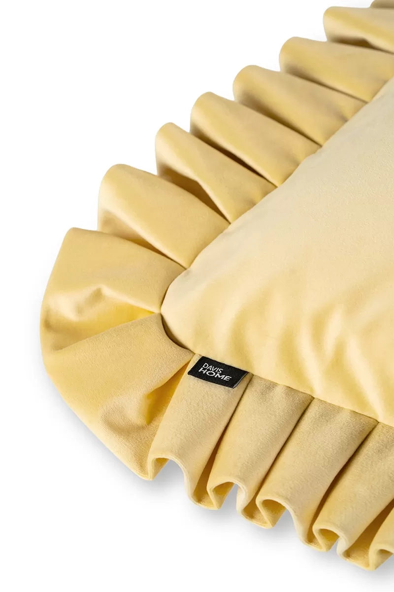 Poduszka dekoracyjna 45x45 żółta VALENCIA – Davis Home